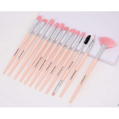 Private label professional brushes 12 piece profesional set eco friendly human hair makeup brush